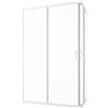 Parama Box Doccia Angolare Vetro 4 mm Profili Bianchi h185cm mod. Grenada (Vetro Trasparente, 70x120)