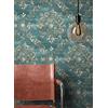 Newroom Carta da Parati Blu Ornamento Barocco Camera Letto Soggiorno