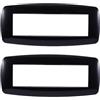 gloca Placche Slim Plastica Compatibili Living (2 Pezzi Nero, 7 Posti)