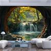 JIAOQSS Carta Da Parati 3D Moderna Camera Ristorante Ufficio dei bambini Famiglia Soggiorno parete Poster fotografico Murales Decorazione Pittura Arte Montagne Cascata Grotta Tramonto Natura Paesaggio