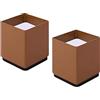 SiaBiced Set di Alzate per Tavolo Da Letto in Acciaio per Mobili Rialzati, Quadrato 6x5cm Marrone