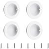 MOROBOR Maniglie rotonde da incasso, 4 pezzi, in acciaio inox, invisibili, per porte scorrevoli, cassetti, armadio/guardaroba, colore bianco, 60 mm