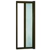 GrecoShop Zanzariera a rullo in alluminio per porte/balconi con profilo riducibile/regolabile avvolgimento orizzontale 150x250cm Marrone (Cod.:4827)