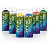 WLX Set di 6 colori bombolette di vernice spray da 400 ml. Bomboletta spray ad asciugatura rapida. Vernice per graffiti. Lucido. RAL Nero 9005, Bianco 9003, Blu 5017, Verde 6016, Rosso 3020, Giallo 1003