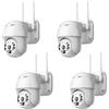 K2 STORE - 4 PEZZI TELECAMERA IP CAM PTZ WIFI CAMERA DOME WIRELESS ESTERNO SPEED ZOOM CON APPLICAZIONE ICSEE PER AMBIENTI INTERNO ED ESTERNI