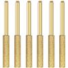 SEIWEI Lima per smerigliatura, 12 lima per trapano da 4 mm, per affilare la lama per motosega diamantata placcata in titanio per affilare la lama per motosega (oro)