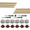 EVOTRADE Kit Ferramenta JUNIOR-3 per Armadi Scorrevoli con 3 Ante con Peso Max. 50KG - Kit con 6 Binari Golden Bronze da 2 Metri, Carrelli e Fine Corsa, Montaggio Facile
