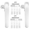 KAGUOl 2 Pezzi Metallo Maniglia Per Finestra,Maniglia Per Finestra in Lega,Maniglia Per Finestra,per Finestra in Acciaio Inox Scorrevole Interno ed Esterno per Porte Finestre (Bianco Verso Destra)