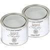 bianco Shabby CHALK PAINT Grigio Polvere Pittura Shabby Chic Vintage per Mobili e Pareti EXTRA OPACO (2 x 500 ml)