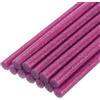 QUARKZMAN Mini Stick Colla a Caldo per Pistola Colla a Caldo 11mm x 100mm Rosso Rosa Glitterato 12pz
