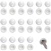 INCREWAY 20 copriviti in plastica M4, colore bianco, decorativi, tappi a scatto in plastica per mobili, armadi, specchi (viti non incluse)