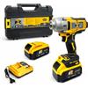 TANIASHOP Avvitatore ad impulsi con Doppia Batteria 88VF 8Ah Attacco Quadro 1/2 800-1500Nm con Motore Brushless XR Chiave a Massa Battente 3 Modalità, con Luce LED 2400RPM 3000BPM per Auto Cantieri e Fai da Te