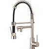Essebagno Rubinetto monocomando per lavello Big Pro con doccetta in acciaio inox