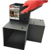 Lun Fix Staffa angolare 90° Y 92x185x182x1,5 mm, connettore per pali in legno, staffe angolari per legno e travi, staffe fissaggio travi robuste, angolari metallo robusti per pergola gazebo fai da te Lun Fix
