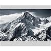 MZOwallpaper Carta Da Parati Montagna Di Neve In Bianco E Nero Fotomurali In Tnt Murale Decorazione Da Muro Xxl Poster Gigante Soggiorno Camera Da Letto 200Cm(L) X140Cm(A)