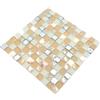 conwire mosaico piastrelle di rete Crystal conchiglia beige mosaico di vetro traslucido trasparente 3d quadrati