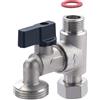 Quick Plomberie Rubinetto di derivazione per lavatrice in ottone | Femmina dado libero 3/8 - maschio 3/8 | Installazione facile e sicura | Ideale per impianti domestici | Resistente e durevole | QUICK PLOMBERIE