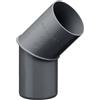 INEFA Curva 45° per pluviali, in PVC 50mm, grigio antracite raccordo, connettore, accessori per grondaie, montaggio facile a innesto, Made in Germany
