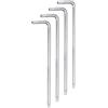 QUARKZMAN 4pz Chiavi Brugola Torx Forma L T27, Lunghezza 4.65, Acciaio Carbonio, Stella, 6 Punte, per Riparazione Auto, Moto, Bici, Tono Argento