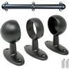 Parpyon® Supporti per corrimano a muro Staffe tubo passamano in Ferro accessori per ringhiere, Reggi Tubi con tasselli e viti prodotto italiano (Supporti 519, Grigio Grafite)