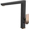 Invena Nero/Oro Rosa Ottone Cucina Lavandino Rubinetto Alto Elegante Miscelatore