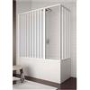 Generico Box Vasca in PVC 70x140 cm a due lati con apertura ad angolo Dublino
