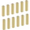 YOKIVE 20pz M2.5 Distanziatori, Ottone Esagonale PCB Distanziatori Dadi, Mantieni Altezza Uniforme, Ottimo per Scheda Madre, Circuito Scheda, Elettronica (Oro Tono, 15 mm)