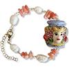 Generic Bracciale con perle, corallini rosa e Mori siciliano (Moro donna)