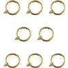 Tiazza 8 pezzi Anello in ottone anticato, maniglia per armadi da cucina, cassetti, mobili, stile retrò, piccolo anello di trazione (oro)