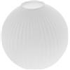 Garneck Paralume in Vetro a Globo Latte Striato Bocca Piatta, Coprilampada di Ricambio per Applique da Parete e Lampade a Sospensione, Protezione Lampadina per Illuminazione Fai da Te,