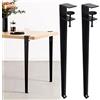 NIANXINN Gambe con Morsetto da Tavolo Forma di F,2 Gambe da Tavolo in Metallo,Gambe di Supporto per Mobili Regolabili per Tavoli da Pranzo,Tavolino,Mobili e Consolle,Scrivania (71cm,Black)