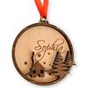 FranJohnsonHouse Palline di Natale in legno incise e tagliate a laser con nome - Ornamento personalizzato - Decorazione dell'albero di Natale - Regali per la famiglia - 3D alberi e fiocchi di neve incisi (Style 4)