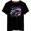Magmatic - Maglietta C7 Auto Sportiva per Uomo Unisex Bambino, Collezione Cyber-Car T Shirt Nera Premium 100% Cotone, Regalo Auto Sportiva, appassionato di Automobili, Fan di Auto