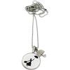 Generic Collana lunga con catena acciaio e pendente con sagoma di Mary Poppins