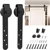 HPHPH Binario per Porta Scorrevole, Kit ferramenta for porta scorrevole in legno antico for fienile, set di rulli for armadio, set di binari for porta scorrevole interna (non include binario)