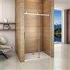 AICA Porta Doccia Per Nicchia Anta Scorrevole Ingresso Laterale In Vetro 6mm Temperato Trasparente Telai In Alluminio Cromato Lucido 140x195cm