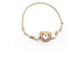 Generic Bracciale cordino cerato con musetto orsetto - braccialetto orso