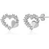 Meissa Orecchini Argento 925 Orecchini a Cuore Cerchio Piccoli Placcati in Argento Anallergici Orecchini Donna Gioielli Regalo Natale Compleanno per Moglie Amiche Amica