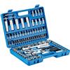 Wiltec Set di chiavi a bussola 108 pz. Chiavi a cricchetto con attacco 1/2 (12,5mm) e 1/4 (6,3 mm)