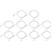 QUARKZMAN 10pz Cavo Lanyard Cavo in Acciaio Inossidabile 100cmx2mm con Ring Rivestiti in Vinile Cavo di Sicurezza in Acciaio per Collegare Mobili Viaggi Aperto Argento