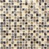 conwire mosaico piastrelle di rete quadrata Crystal/Pietra Mix Emperador scuro mosaico di vetro traslucido trasparente 3d