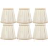 YLSZHY 6 Pezzi Piccoli Paralumi Paralume in Stoffa in Tessuto, Paralumi per Lampadario Clip su Lampadina per Lampada da Parete da Tavolo con Lampadine a Candelabro, 5,5 X 5,1 X 3,5 Pollici
