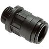 Generisch Connettore ad aria compressa, connettore dritto, raccordo a T, in ottone (connettore a vite in plastica, 1/2 x 22 mm)