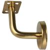 Zoegneer 5 staffe per corrimano in acciaio dorato, corrimano, ringhiere, supporti, scale, corrimano, staffe e staffe di montaggio, 60 x 60 mm (foglio piatto fisso)