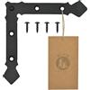 MORIA DESIGN MoriaDesign - Angoli rustici per persiane, 150 x 150 x 2 mm, colore nero opaco, verniciato a polvere, in ferro battuto, angolo decorativo per cancelli da giardino, porte in legno, cancelli in legno e