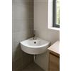 WITIT INTERIORS WITIT Lavabo lavandino lavello da appoggio in ceramica bianca quadrato | rotondo ovale (SF1540 - Triangolare)