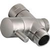 CIENCIA G1/ 2 Bathroom valvola Angolo per Ottone Massiccio a 3 Vie Braccio Doccia deviatore doccetta per i componenti doccetta universali Nichel Spazzolato DSF007NA