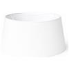 Generico 50 cm Paralume Tessuto di Cotone con PVC Bianco, Prodotto Artigianale, per Lampada da Tavolo, Piantana (Bianco)