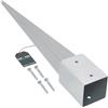KOTARBAU® Supporto per Pali in Legno - da Infissione - 75 cm - Acciaio Zincato - Argento - 91 x 91 mm - Staffe per Pali in Legno - Robusta - Resistente