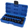 FLOWBREEZE Set di bussole a stella Torx E5-E24 con attacco da 3/8 e 1/2, set da 17 pezzi